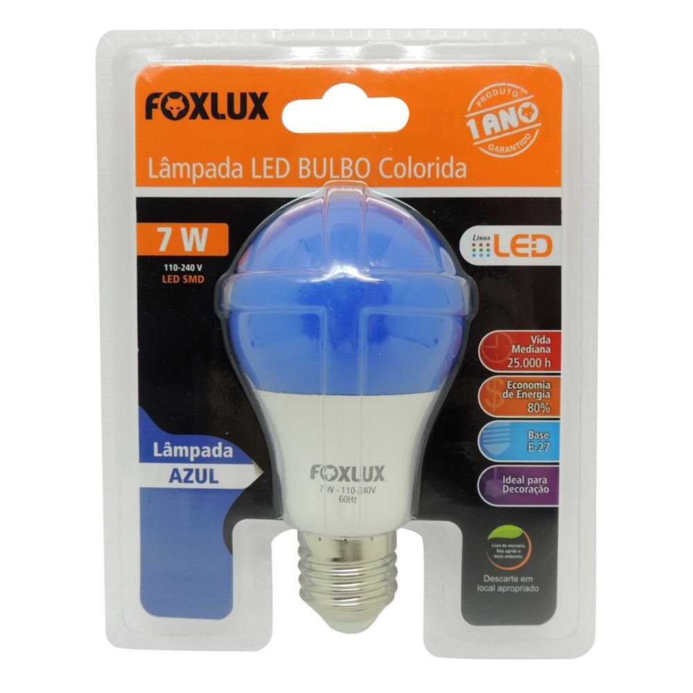 Lampada Led 7W Azul Foxlux