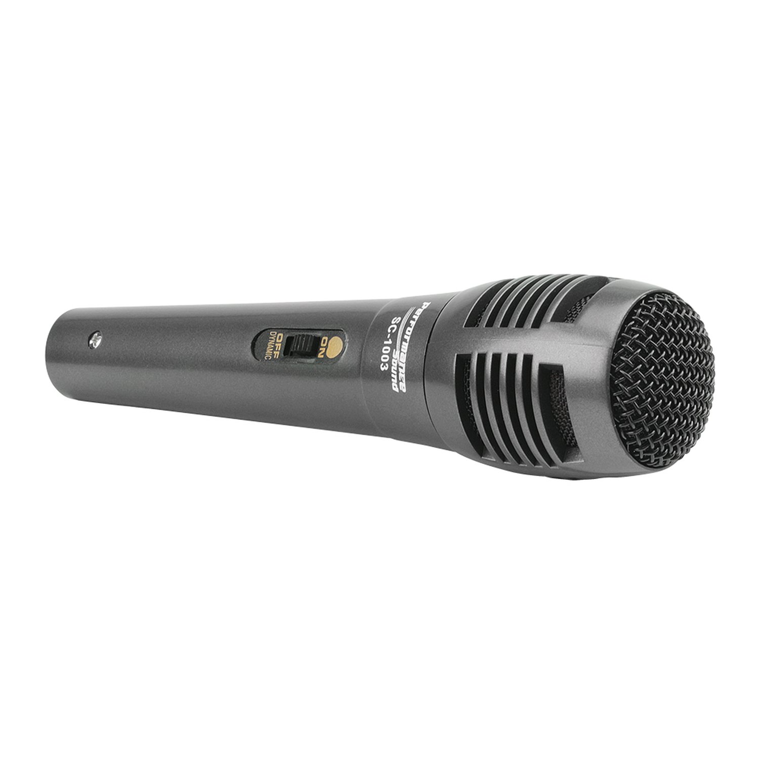 Microfone Unidirecional Com Fio Preto - Sc-1003 - Performance Sound