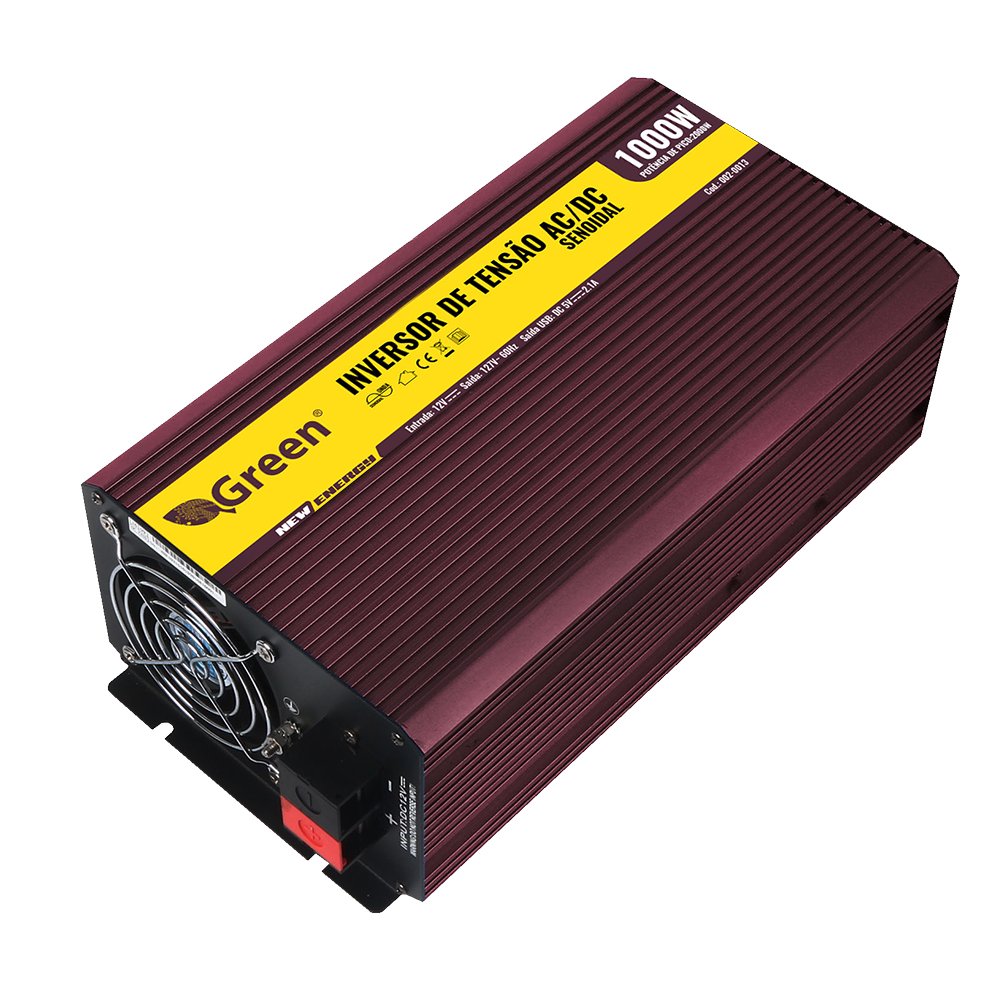 Inversor De Tensao Senoidal 12V 1000w USB 5V 2.1a - 127v