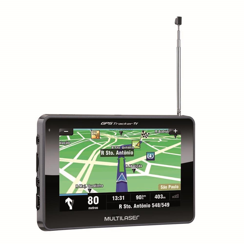 GPS Multilaser Tracker TV LCD 7 Pol. Touch FM Câmera de Ré Avin - GP039