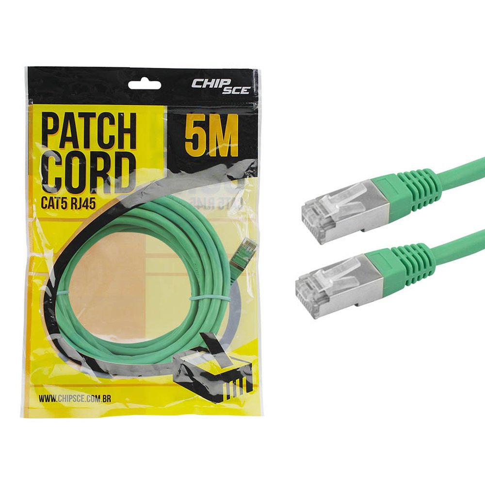 Cabo Patch Cord Cat6 Ftp Preto 5m