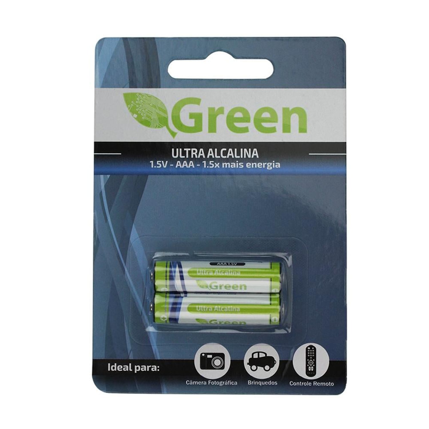 Pilha Pilha Alcalina Ultra Aaa Lr03 Blister 2pcs Green