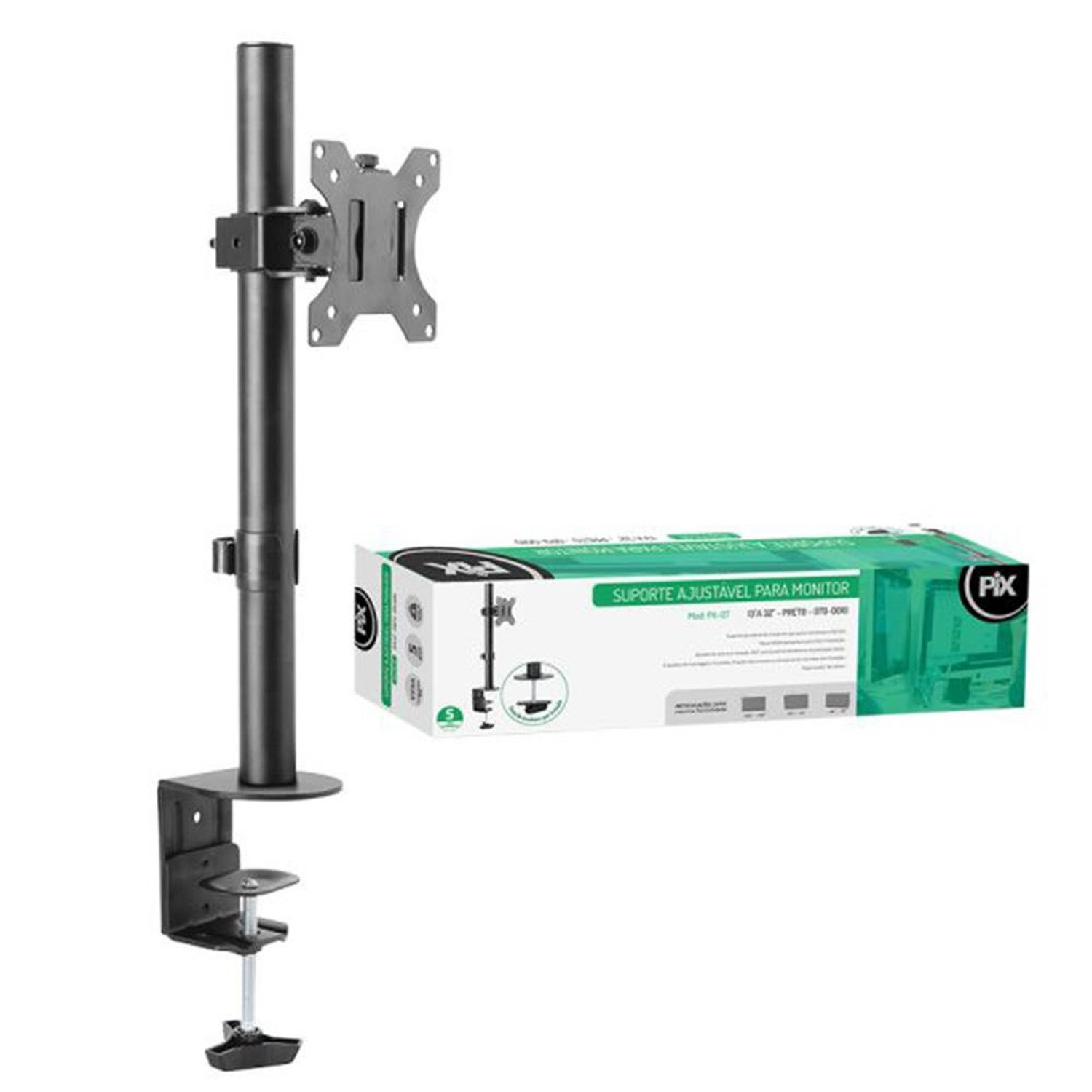 Suporte Monitor Suporte Ajustavel Monitor Chipsce 13pa32p Preto