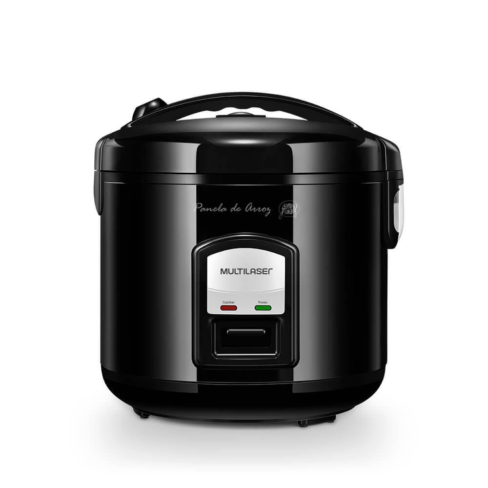 Panela de Arroz Multilaser 127V-400W - 5 Xicaras, Função Manter Aquecido e Bandeja de Cozimento a Vapor - Preta - CE03