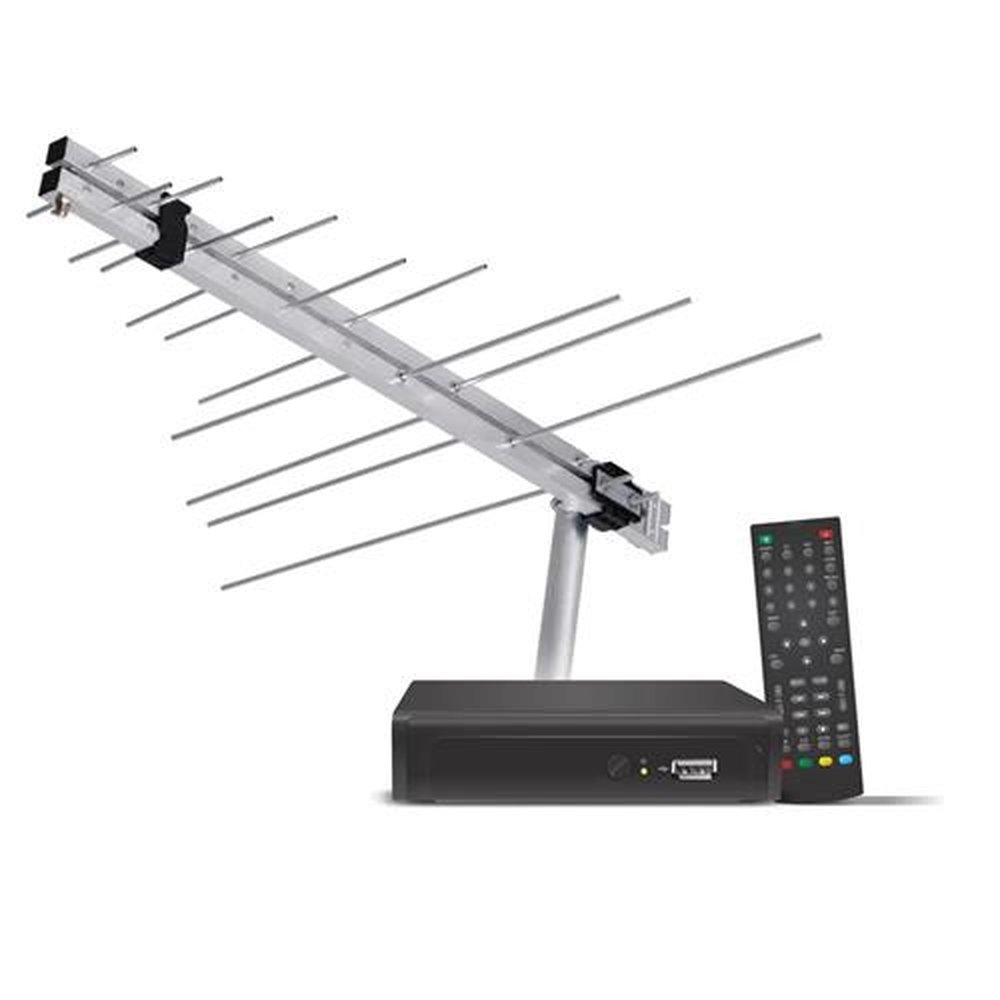 Kit Completo TV Digital - Antena Uhf c/ Conversor e Cabo