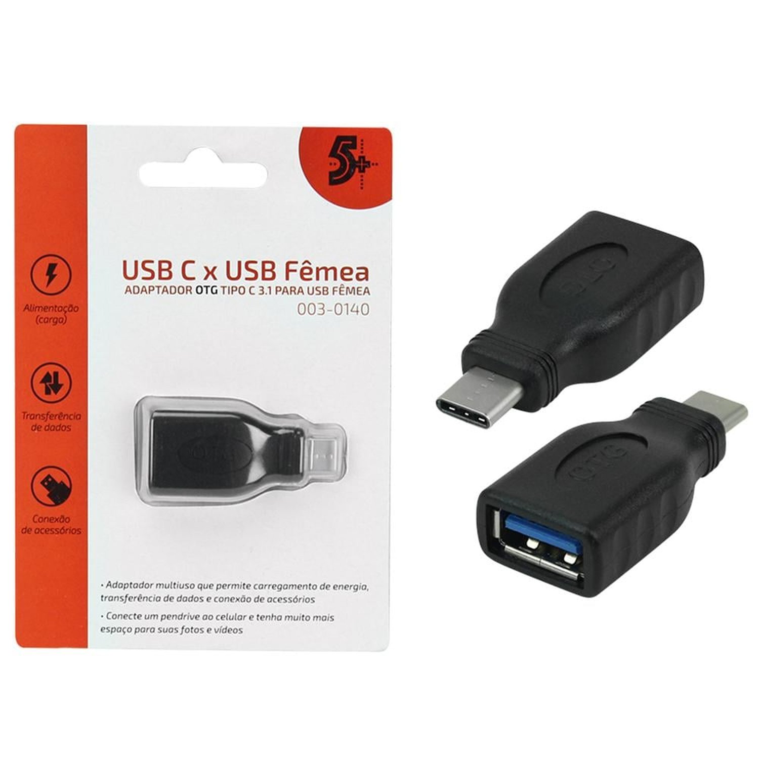 Adaptador Chip Sce Otg Tipo C 3.1 Para Usb Femea