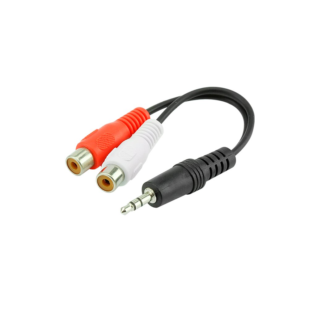 Cabo RCA Av - P2 Estéreo + 2 RCA Fêmea - 15cm