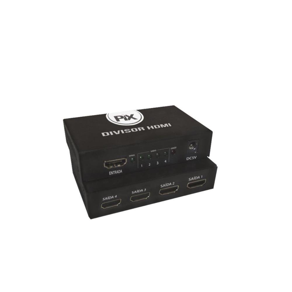 Splitter HDMI 1.3 1 Entrada X 4 Saídas Preto CHIP SCE
