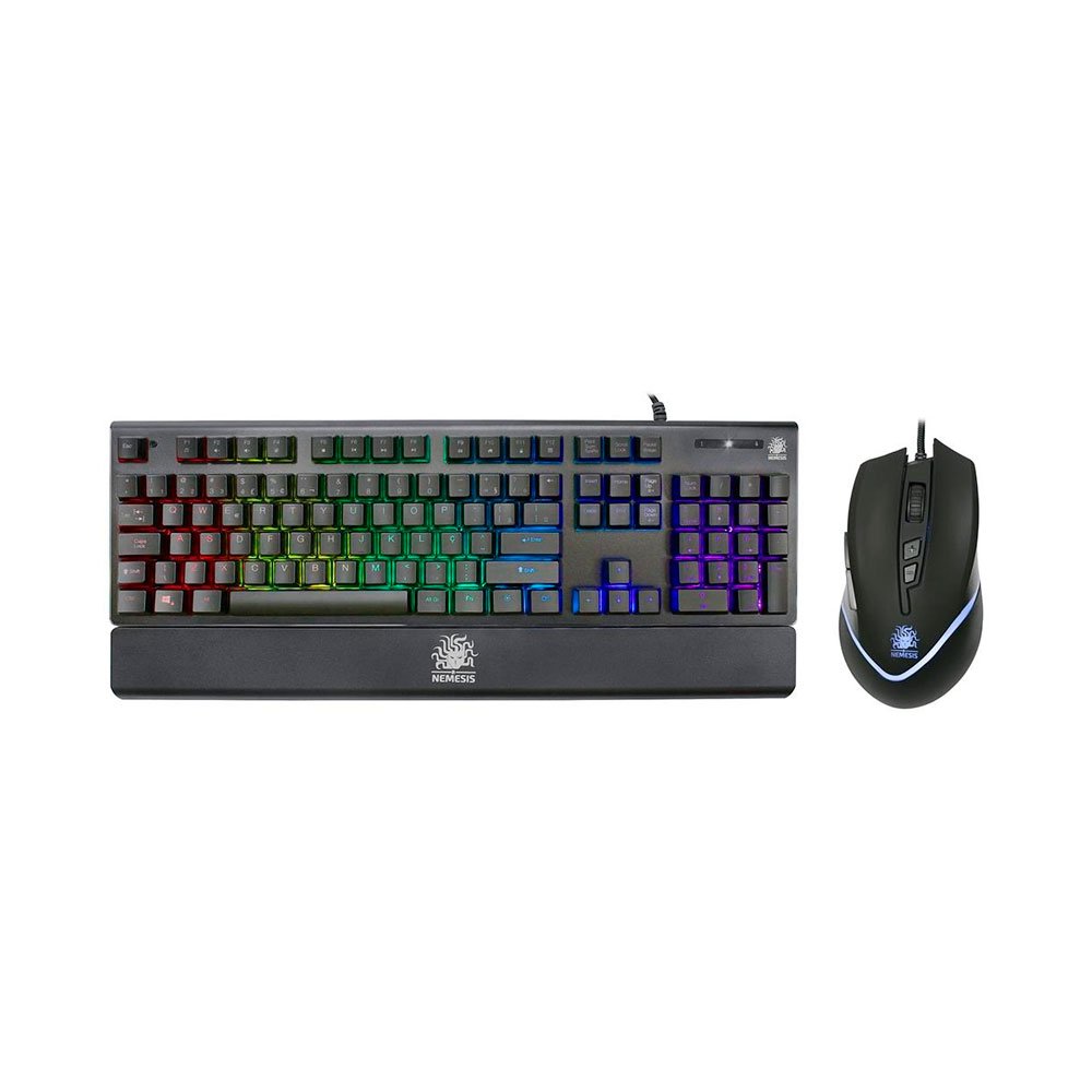 Kit de Teclado Mecânico e Mouse Gamer 3200 DPI LED, Nemesis - NMX 015-0066