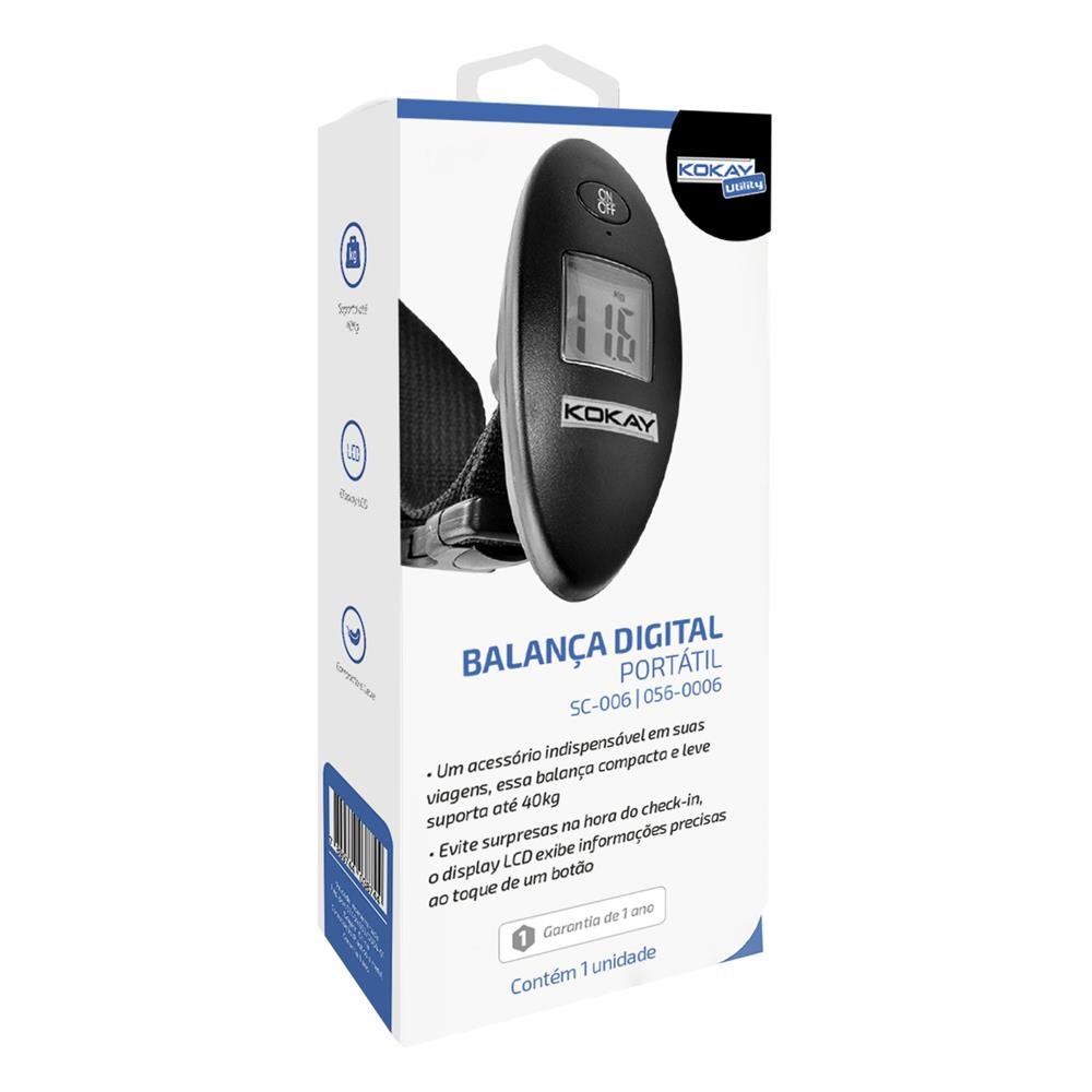 Balança Digital Portatil para Viagem KOKAY 40KG