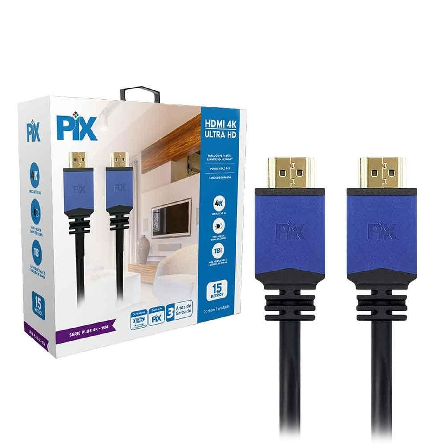 Cabo HDMI 2.0 4K HDR 19P 15M - Filtro