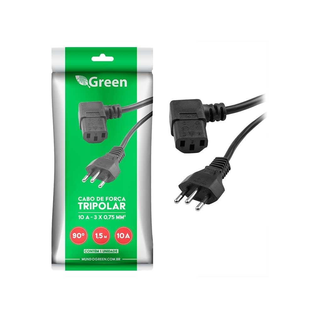 Cabo Tripolar 90 Graus 1.5m - 3x0,75mm