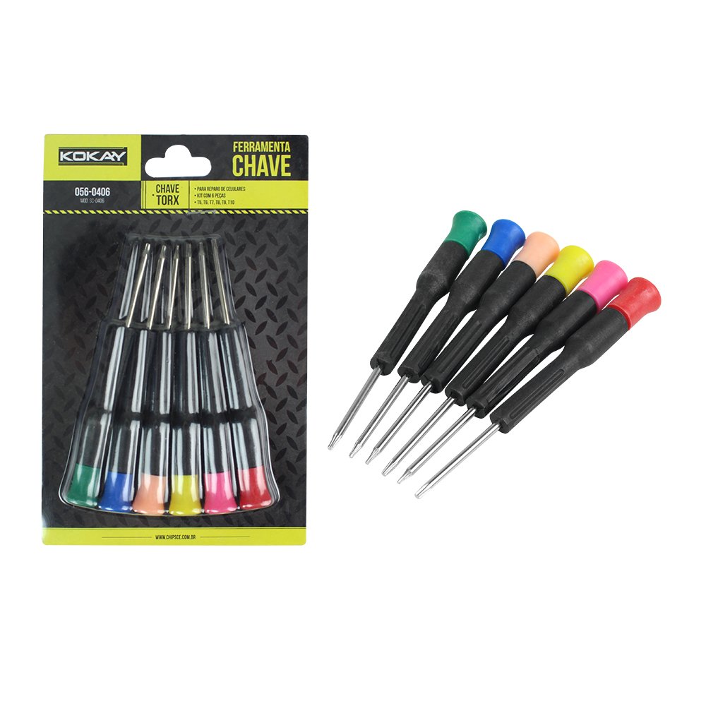 Chave Torx C/6 Pecas P/celular