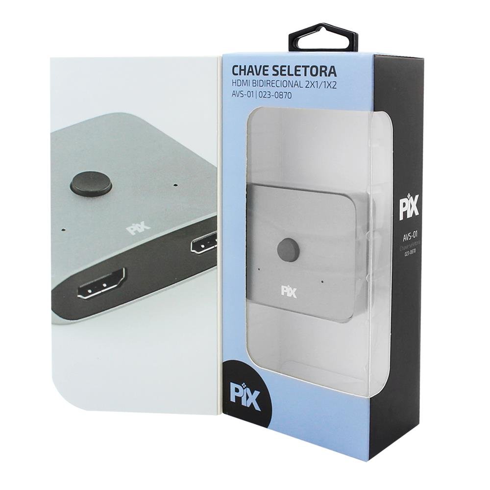 Chave Seletora - HDMI Bidirecional 2X1/1X2