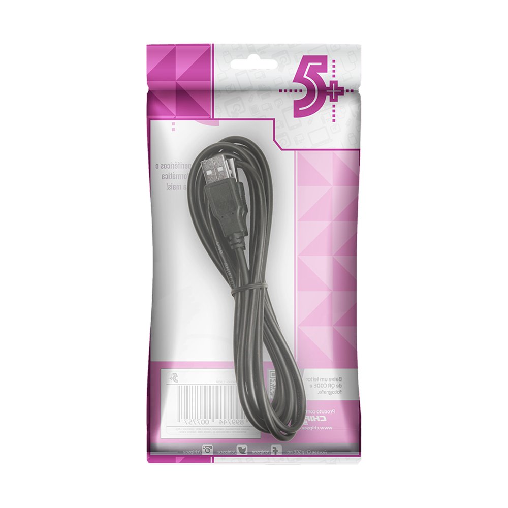 Cabo USB 2.0 A Macho + A Macho 1.80m