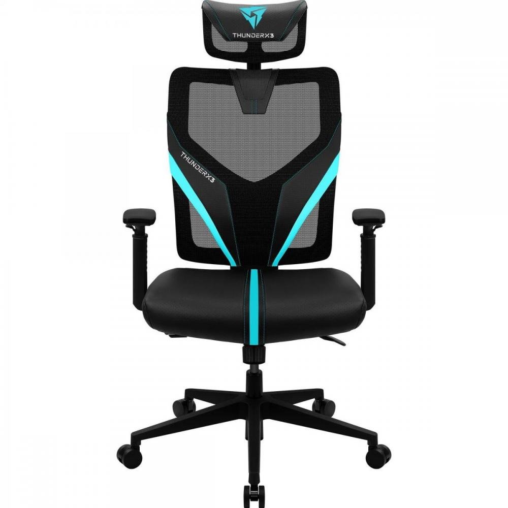 Cadeira Ergonômica Yama1 Preta/Cyan ThunderX3