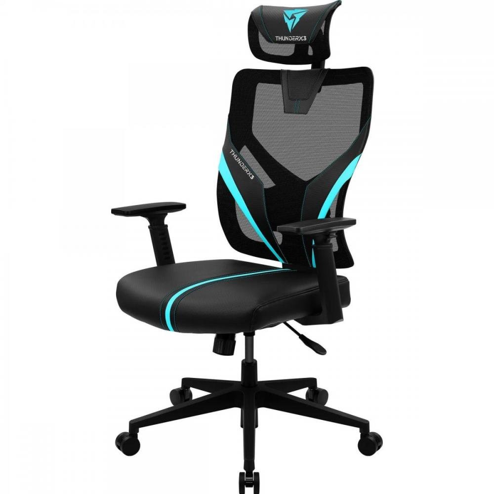 Cadeira Ergonômica Yama1 Preta/Cyan ThunderX3