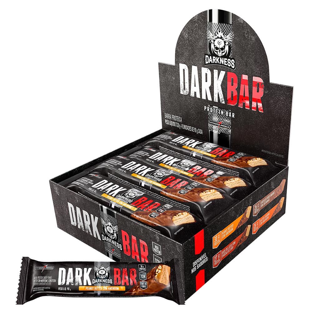 Dark Bar Peanut Butter Com Amendoim 8 Unidades