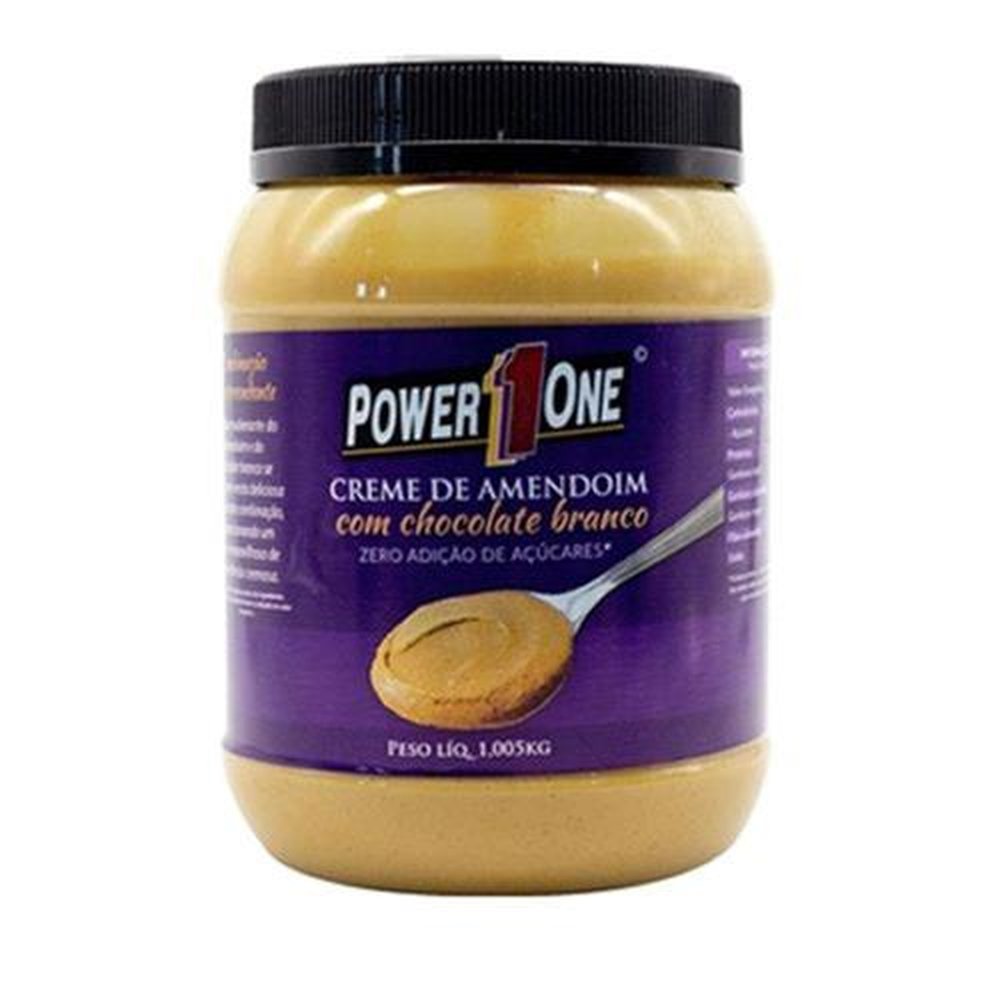 Creme de Amendoim Power1One - Chocolate Branco 1,005 kg