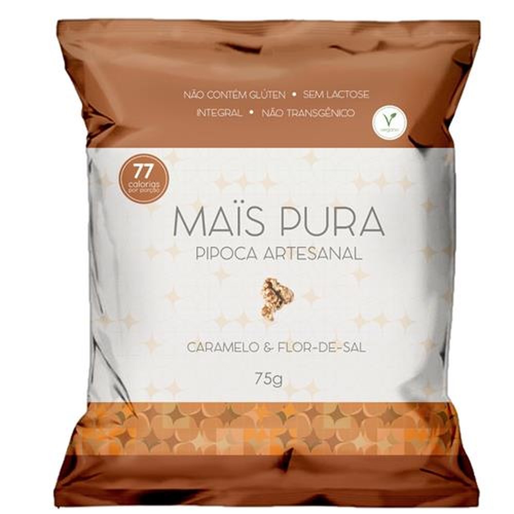 Pipoca Mais Pura Sabor Caramelo e Flor de Sal 75 g