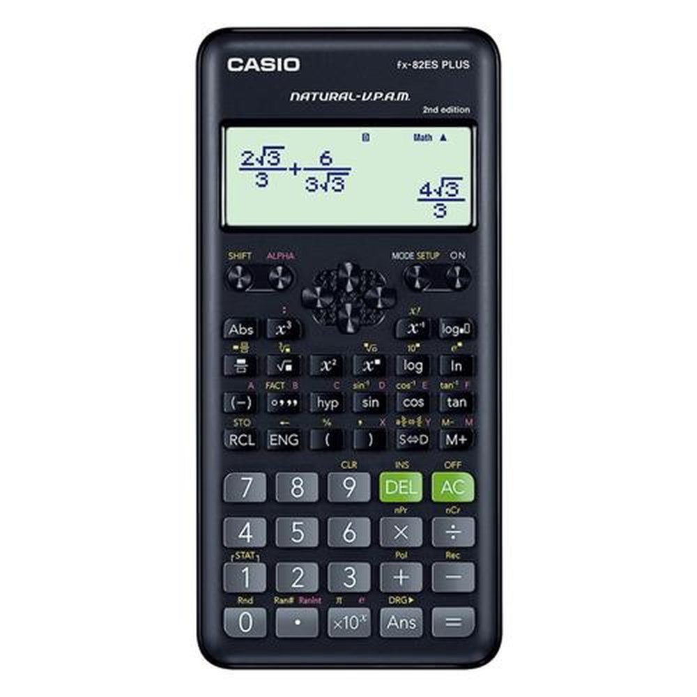 Calculadora Científica Casio 252 Funções, Visor 4 Linhas FX-82ESPLUS-2-S4DT