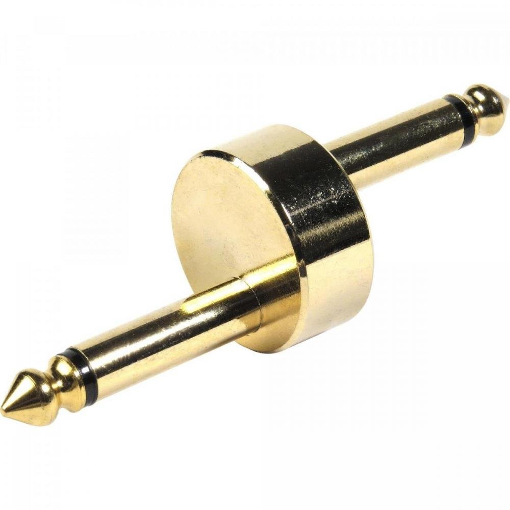 Conector P10 Duplo Z para Pedais Pgpz0038 Dourado Storm - Pacote com 5 Unidades