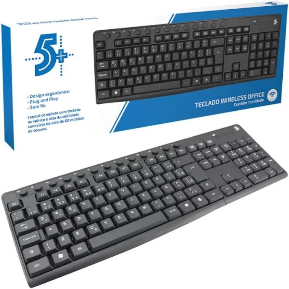Teclado Sem Fio 5+ Tw-500 Office 2.4Ghz ¿ 015-0081