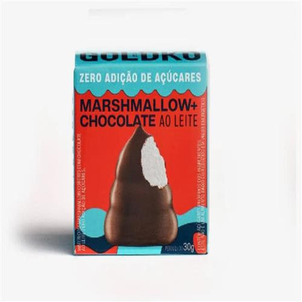 Marshmallow Coberto Com Chocolate Ao Leite Musa Goldko Zero Açúcar 30g