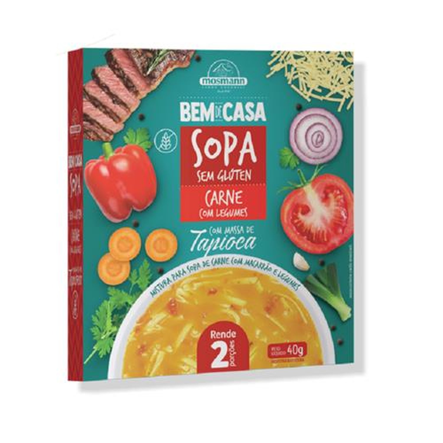Sopa sem Glúten Carne com Legumes 40g Mosmann