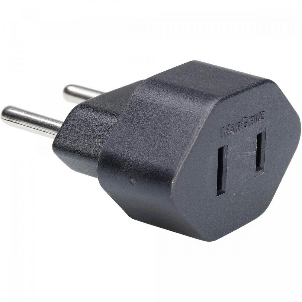 Adaptador 2 Pinos 10A ADP2-22 Preto Margirius