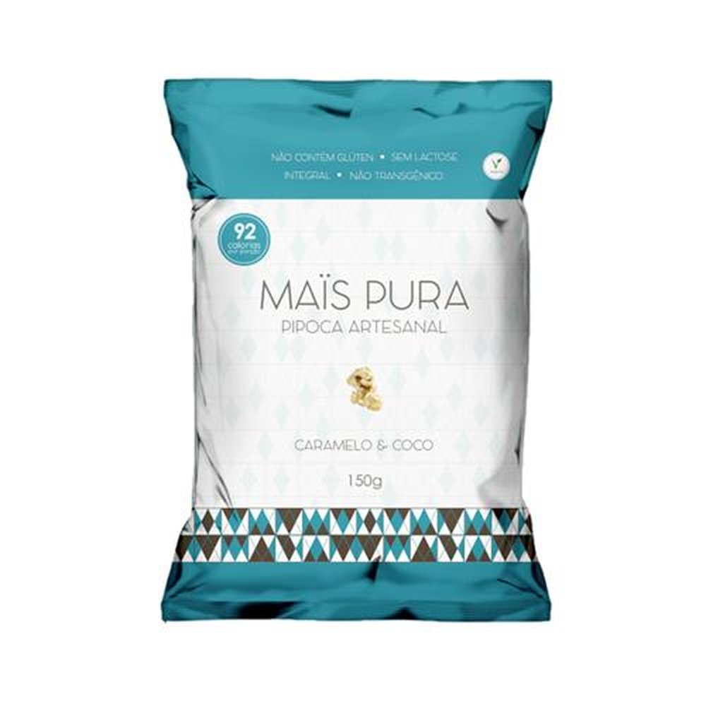 Pipoca Mais Pura Sabor Caramelo e Coco 150g