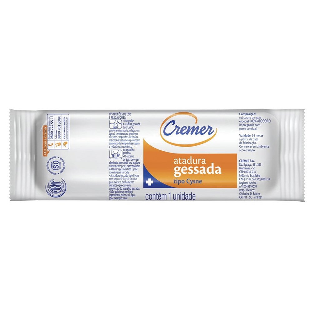 Atadura Gessada 10Cm X 3M - Cremer
