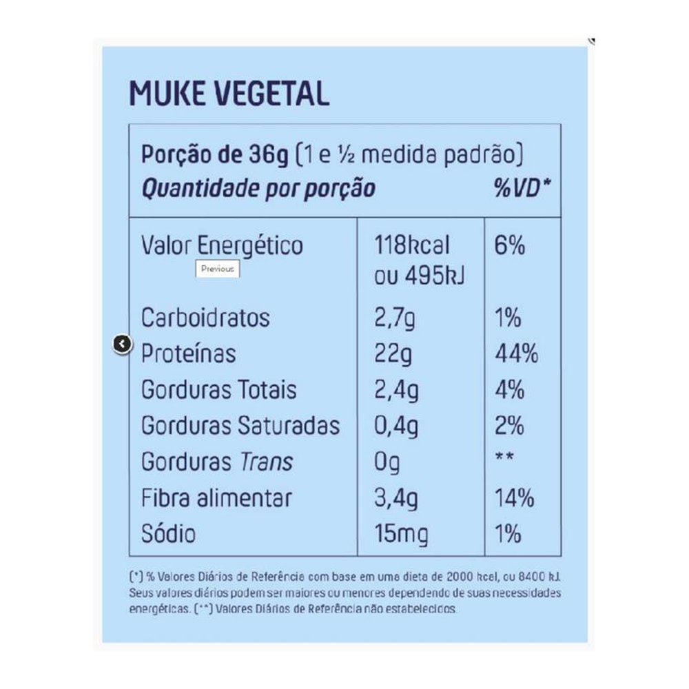 Pote Proteina Vegetal Banana com Canela Muke 450g +Mu