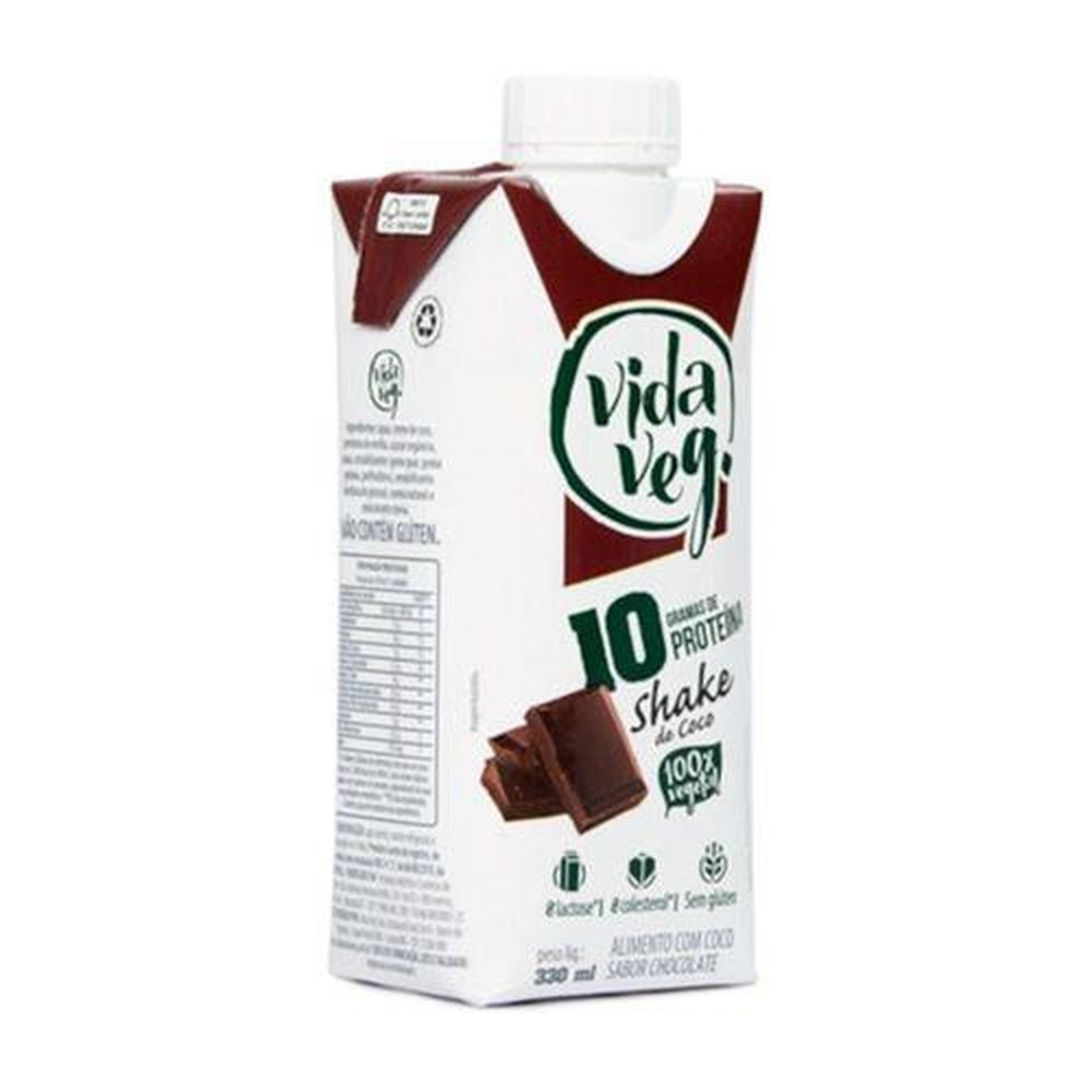 Shake Vegano Vida Veg pro Coco com Chocolate 250ml