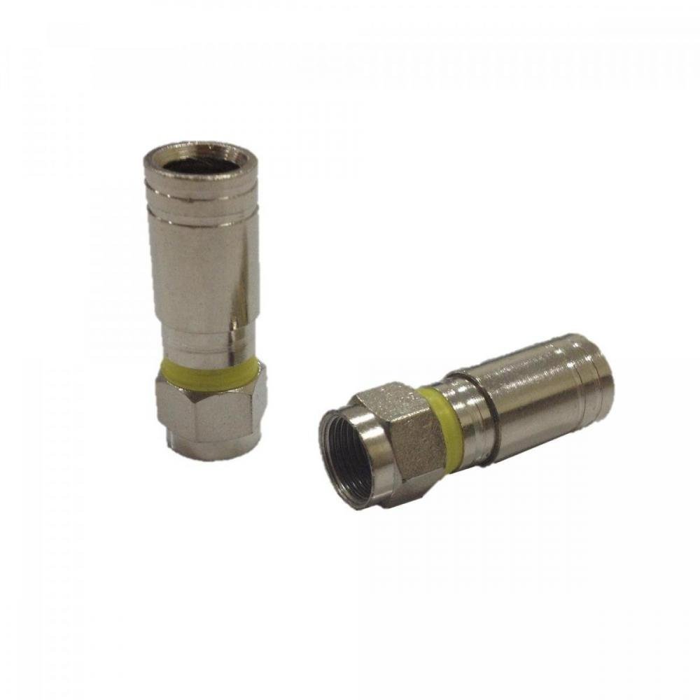 Conector F de Compressão Rg6 Cfmp0002 Storm - Pacote com 100 Unidades