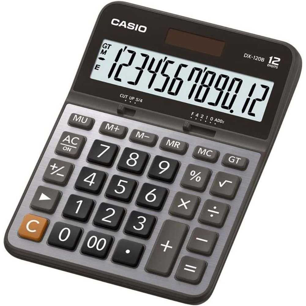 Calculadora de Mesa 12 Dígitos Casio Dx-120b Prata
