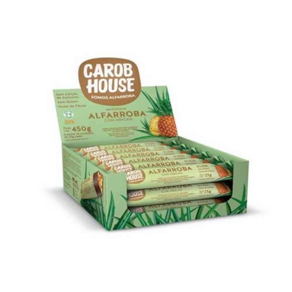 Alfarroba com Abacaxi 25g Caixa com 18 Barrinhas