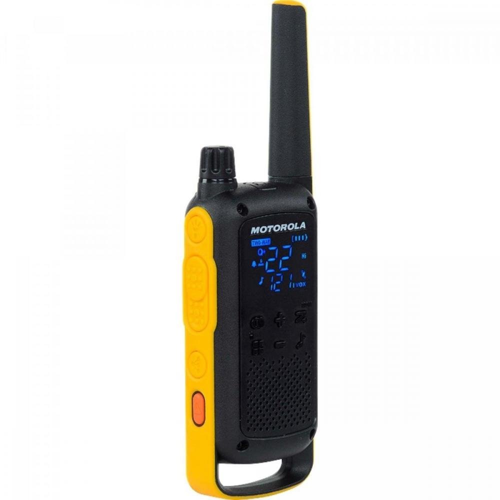 Rádio Comunicador Talkabout 35km T470br Amarelo/Preto Motorola - Caixa com 2 Rádios (1 Par)