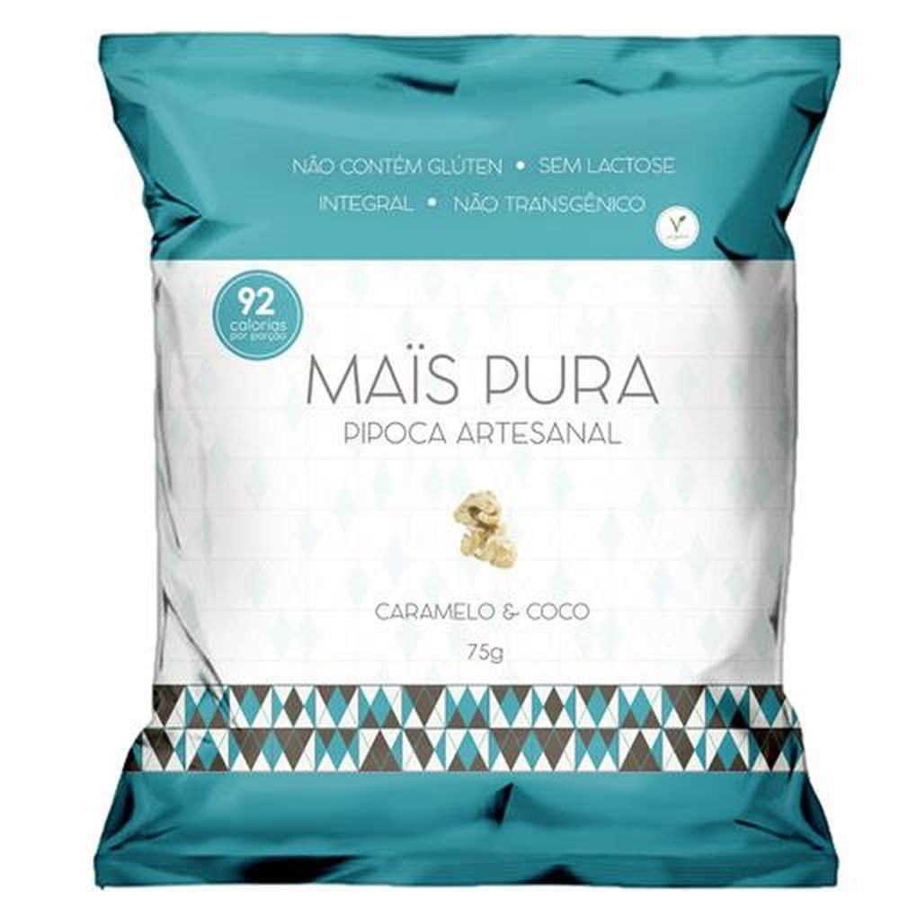 Pipoca Mais Pura Sabor Caramelo e Coco 75g