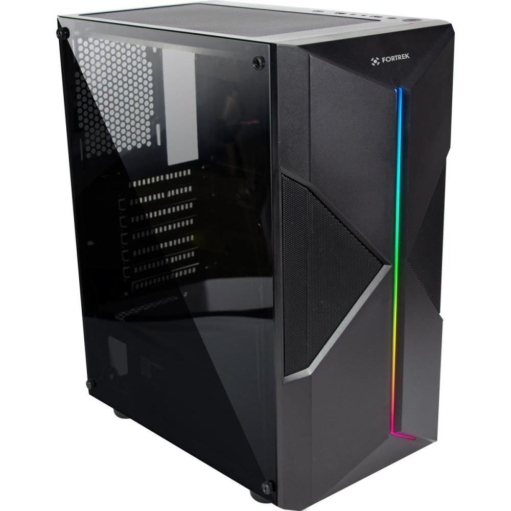 Gabinete Gamer Fortrek Holt Mid Tower RGB Preto
