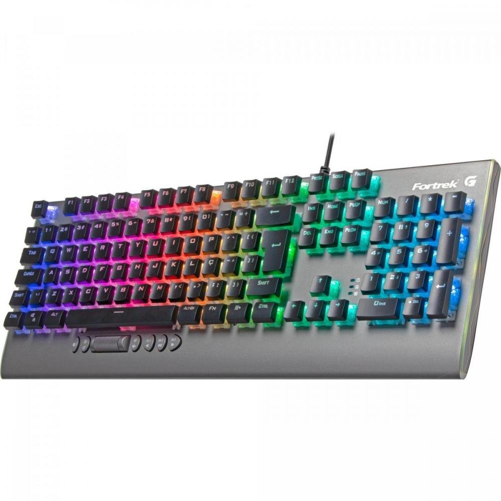 Teclado Gamer Mecanico Fortrek Cruiser Dark Grey RGB