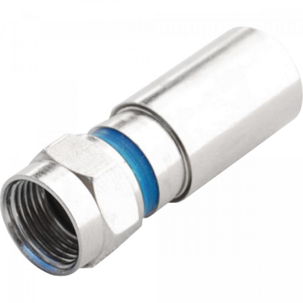 Conector F Compressão Cnf-60012a Rg6 Proeletronic - Pacote com 100 Unidades