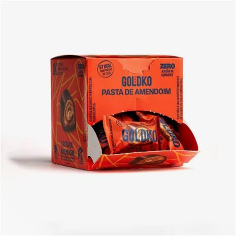 Caixa De Bombom Recheado Com Pasta De Amendoim Display Com 18 Unidades De 13,5g