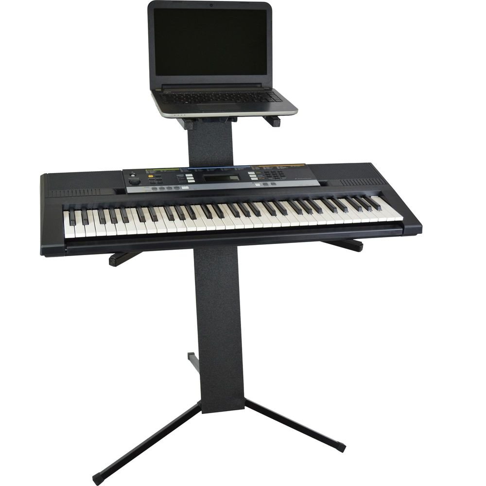 Suporte Piramidal para 1 ou 2 Teclados e Notebook Pmd3-1 Preto Ask