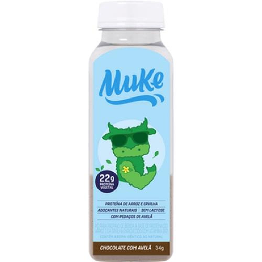 Garrafinha Proteina Vegetal Chocolate e Avela Muke 34g +Mu