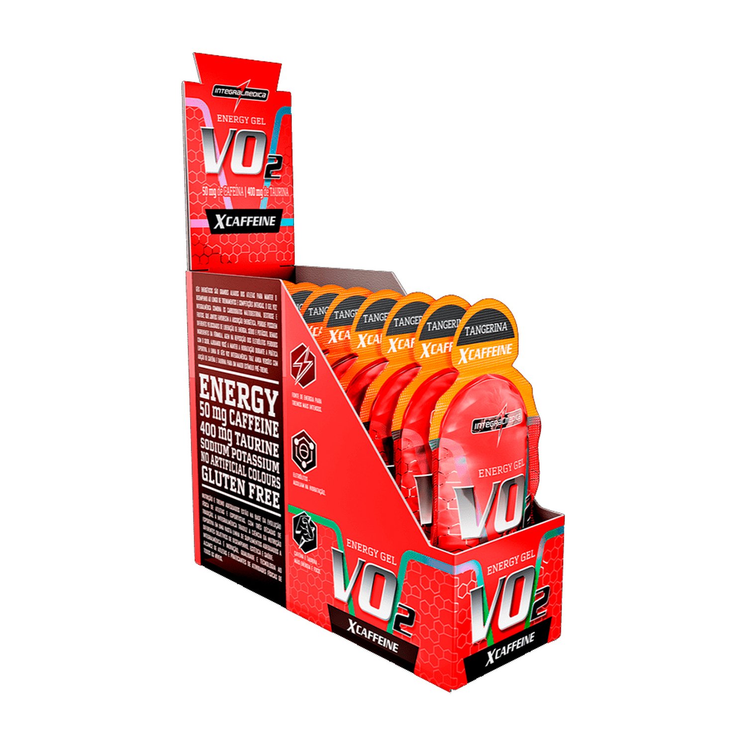 Vo2 Gel X-Caffeine Tangerina - 10Un