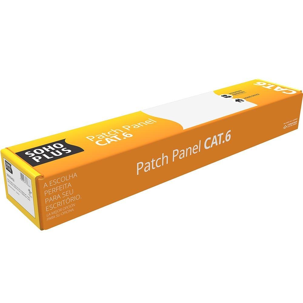Patch Panel Sohoplus Cat6 24Portas T568a