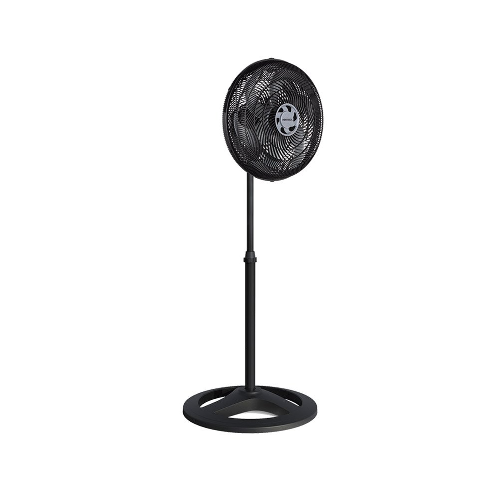 Ventilador de Coluna Ventisol 40cm Turbo 6, 3 Velocidades, 6 Pás, Preto, 110V