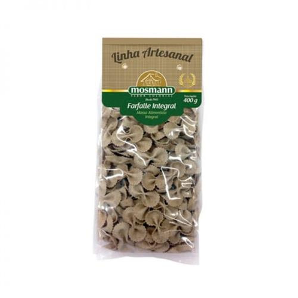 Massa caseira farfalle integral 400 g Mosmann
