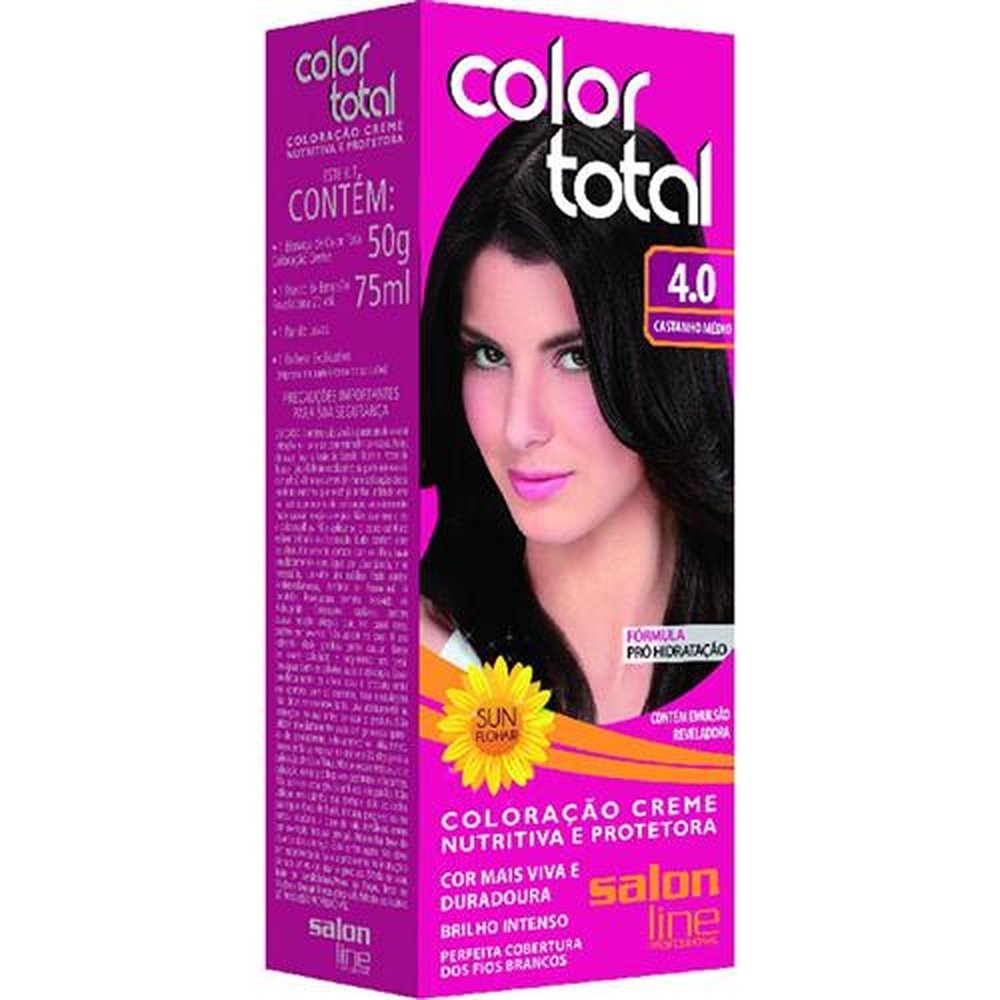 Tintura Color Total 4.0 Castanho Medio Salon Line